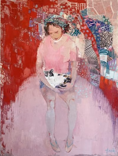 Sanatçı Ketevan Shalamberidze, Kıbrıs Modern Sanat Müzesi için “Aysel”, “Kırmızı Çatılar ile bir şehir” ve “Pozitif enerji” adlı üç eserini sanatseverlerin beğenisine sundu