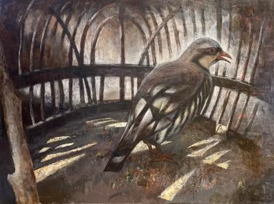 Sanatçı Mirvokhid Mirsaidov, Kıbrıs Modern Sanat Müzesi İçin Kovid 19 Karantina Günlerinde “Son Yol, Büyükbabanın Bahçesi ve Bıldırcın” Adını Verdiği Üç Eserini Tuvale Yansıttı.