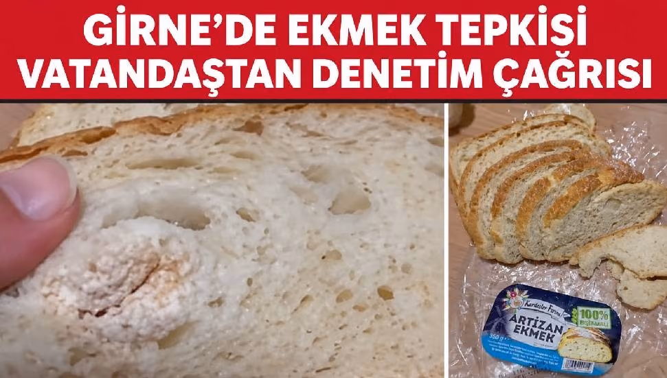 Girne’de Marketten Aldığı Ekmeğin İçini Görüntüledi, Denetim Çağrısı Yaptı