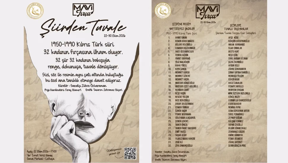 “Şiirden Tuvale” Sergisi Perşembe Günü Lefkoşa’da Açılıyor