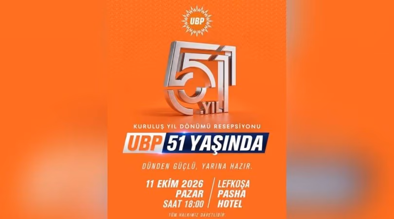 UBP’nin 51’inci Kuruluş Yıl Dönümü Resepsiyonla Kutlanacak