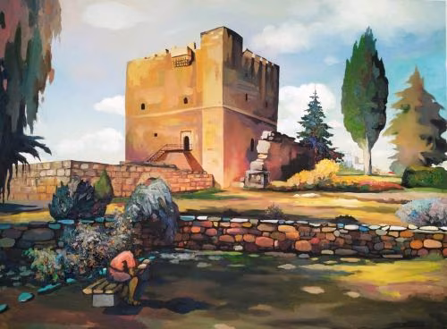 Sanatçı Yerlan Nazarkulov, Kıbrıs Modern Sanat Müzesi için “Bella Pais Manastırı”, “Koloş Kalesi” ve “Lefkoşa’nın Fethi ” adlı eserlerini tuvaline yansıtarak sanatseverlerin beğenisine sundu