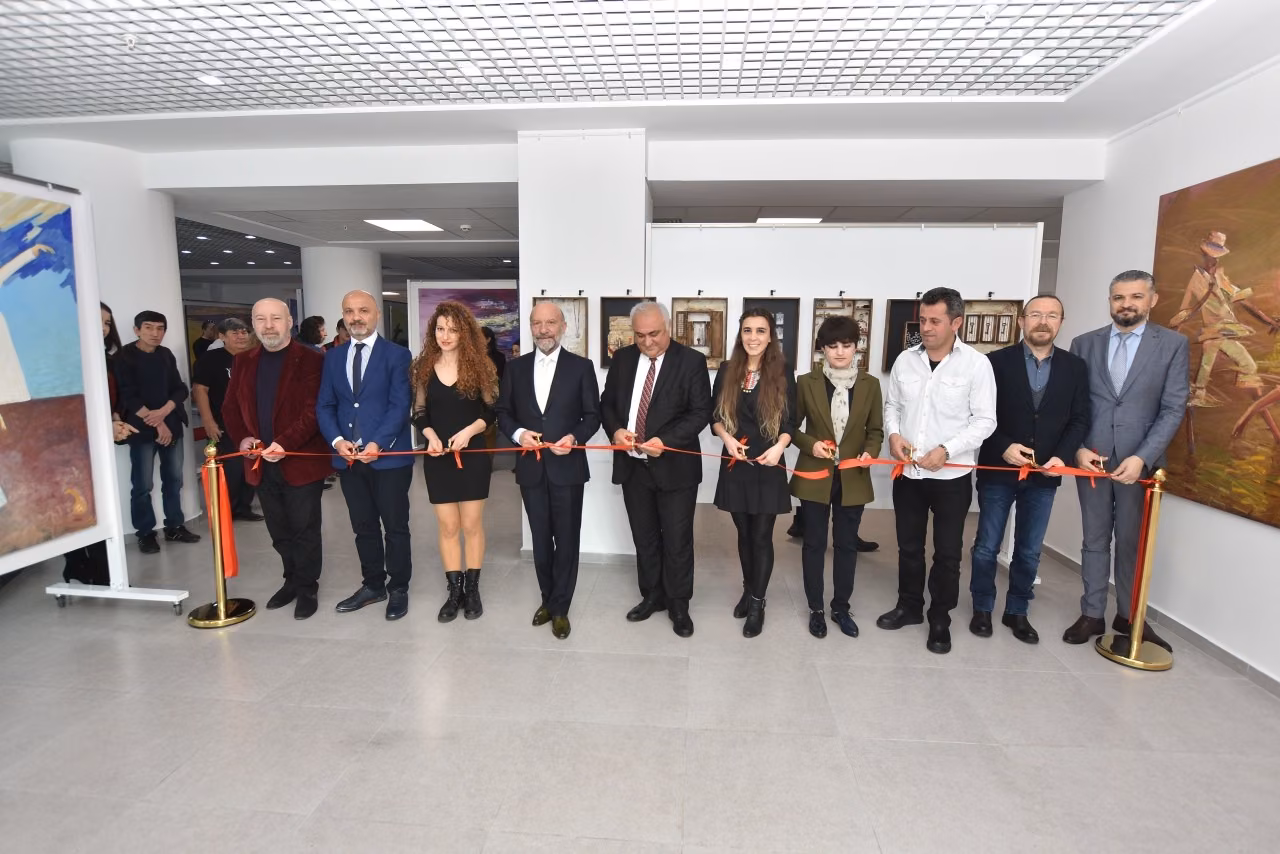 Türkiye Sanatçıları, Tajikistan Sanatçıları ve Kazakistan Sanatçıları Tarafından Kıbrıs Modern Sanat Müzesi İçin 86 Eserden Oluşan Üç Ayrı Karma Resim Sergisi Merkez Kaymakamı Ahmet Arslan Ta