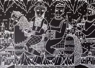 Kıbrıs Modern Sanat Müzesi için hazırlanan ve Ukraynalı sanatçılar İhor Yurchenko, Solomiia Dorosh, Kateryna Ocheredko, Tetiana Ocheredko, Mykhailo Drimailo ile Kazakistanlı sanatçı Georgiy M