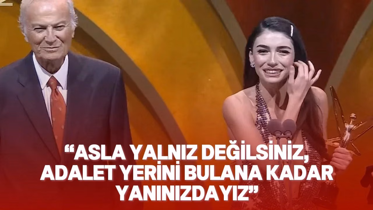 Altın Kelebek’te Ödül Alan Hazar Ergüçlü, Şampiyon Melekleri Unutmadı!