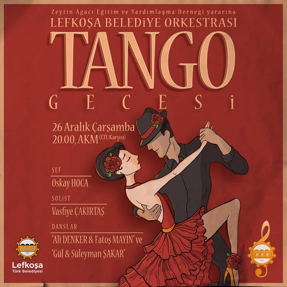 Lefkoşa Belediye Orkestrası Tango Gecesi Düzenliyor