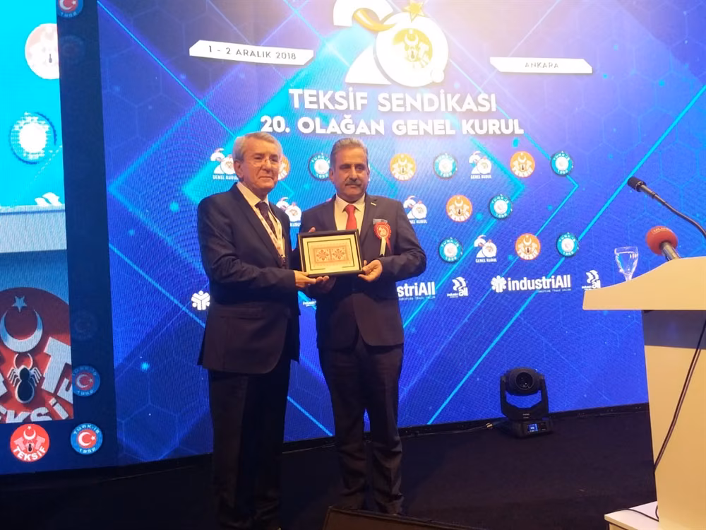 Çaluda, TEKSİF Sendikası’nın 20. Olağan Kurulu’nda Konuştu