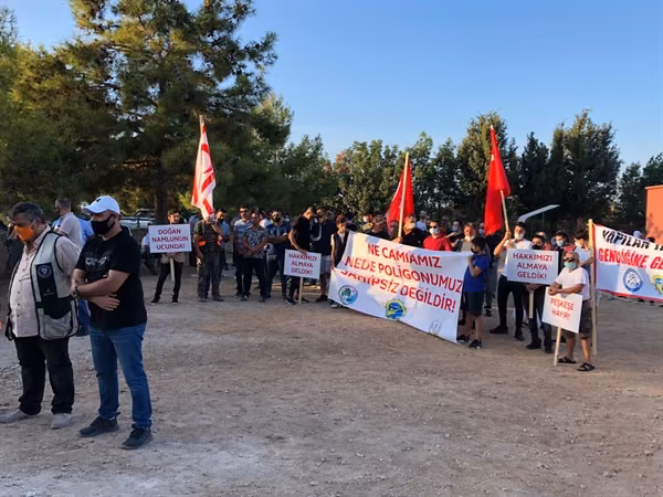 Girne Avcılık Ve Atıcılık Klübü’nden Protesto Gösterisi