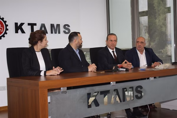 DP Genel Başkanı Ataoğlu ve Heyeti Ktams’ı Ziyaret Etti