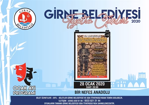 “Bir Nefes Anadolu” Yarın Akşam Girne’de Sahnelenecek