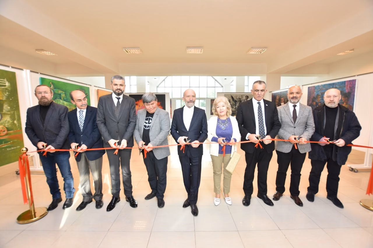 Kazakistanlı resim sanatçıları Galymzhan Suyunov ile  Nelli Bube’nin Kıbrıs Modern Sanat Müzesi için hazırladıkları iki ayrı kişisel resim sergisi Milli Eğitim ve Kültür Bakanı Nazım Çavuşoğl