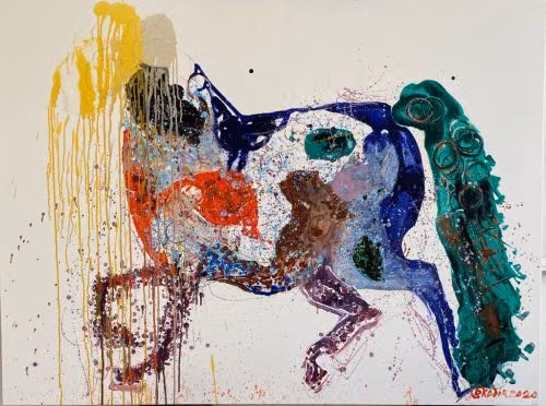 Sanatçı Abdukodir Rakhimov, Kovid 19’a karşı mücadeleyi  Kıbrıs Modern Sanat Müzesi için tuvale resmetti