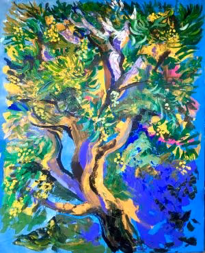 Kıbrıs Modern Sanat Müzesi İçin Sanatçı Asmar Narimanbekova Kovid-19 Karantina Günlerinde Kıbrıs Dans Festivali, Girne Kalesi ile Antik Liman, Kıbrıs Seramiği, Zambak Çiçeği ve Akasya Tasvirl