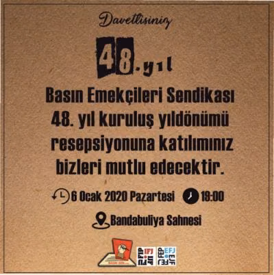 Basın-Sen 48. Yıldönümünü Kutluyor
