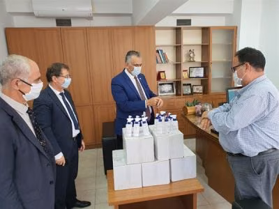 El ve Cilt Dezenfektanları Devlet Hastanesi’ne Teslim Edildi