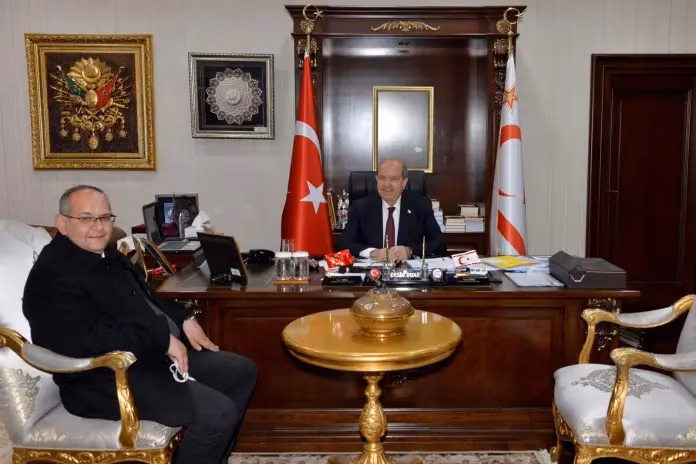 Cumhurbaşkanı Tatar, Yayın Yüksek Kurulu Başkanı Feyzi Hansel’i Kabul Etti