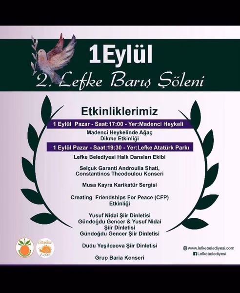 Bugün 1 Eylül Dünya Barış Günü