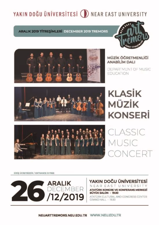Yakın Doğu Üniversitesi Sanat Titreşimleri Aralık Ayı Etkinliği: “Müzik Öğretmenliği Anabilim Dalı Klasik Müzik Konseri”…