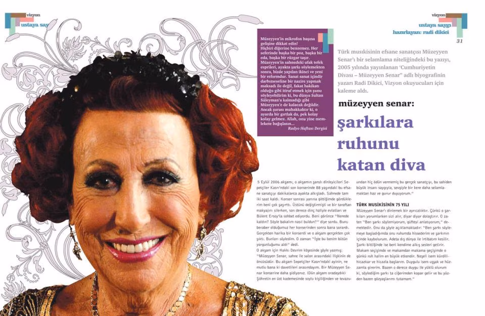 Türk Müziğinin Divası Müzeyyen Senar Ölümünün 2.Yılında Anıldı