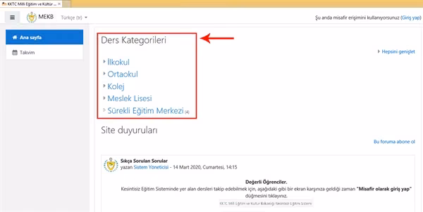 Eğitim Bakanlığı “Kesintisiz Eğitim Merkezi’ne Girişte İzlenecek Adımlar”I Açıkladı
