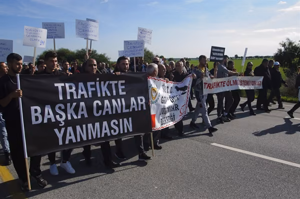 Turunçlu Kavşağında “Trafikte Başka Canlar Gitmesin” Eylemi