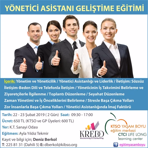 KTSO Yaşam Boyu Eğitim Merkezi’nden “Yönetici Asistanı Geliştirme” Eğitimi