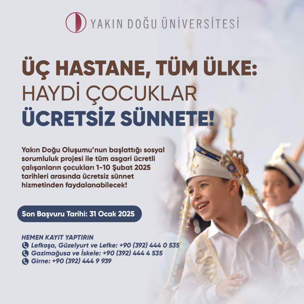 Üç Hastane, Tüm Ülke: Haydi Çocuklar Ücretsiz Sünnete!