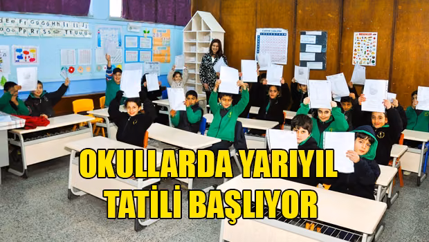 İlk ve orta dereceli okullarda yarın karnelerin alınmasıyla yarıyıl tatili başlıyor