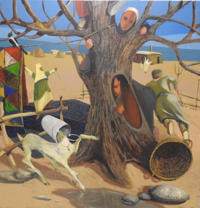 Kıbrıs Modern Sanat Müzesi İçin Hazırlanan Kazakistanlı Dört Sanatçının Toplam 35 Eserinden Oluşan Karma Sergi ile Yine Kazakistanlı Dört Sanatçının Toplam 91 Eserinden Oluşan Dört Ayrı Kiş