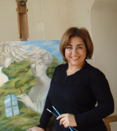 Kıbrıs Modern Sanat Müzesi için sanatçı Rana Amrahova, Kovid 19’u tuvale yansıttı